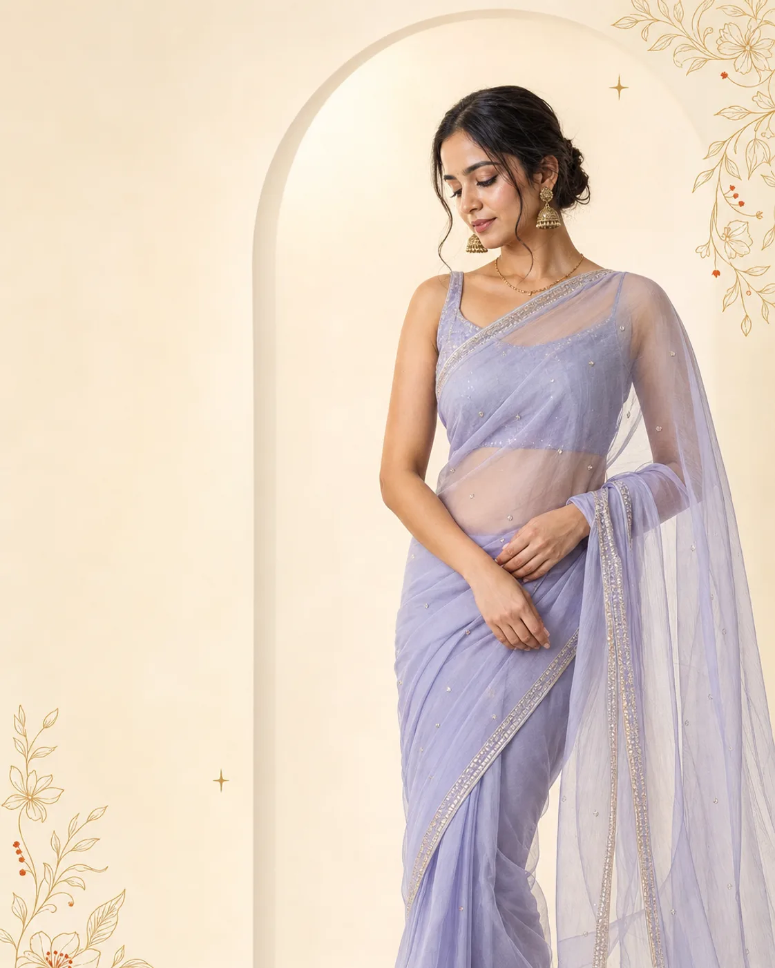 Chiffon sarees at Wonder Bazar