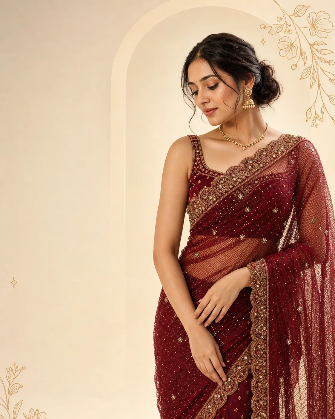 Net sarees at Wonder Bazar