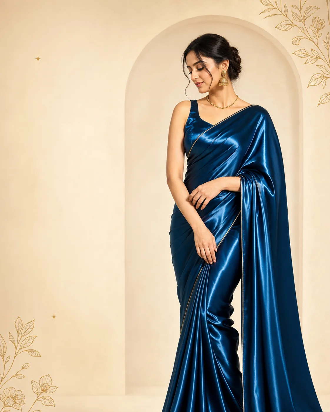Satin sarees at Wonder Bazar