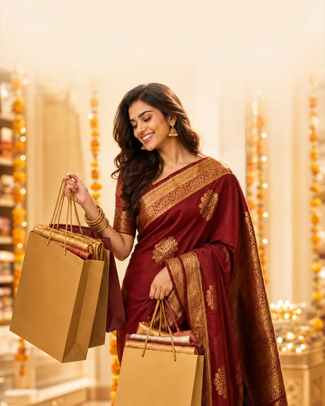 Festive shopper with Wonder Bazar sale finds