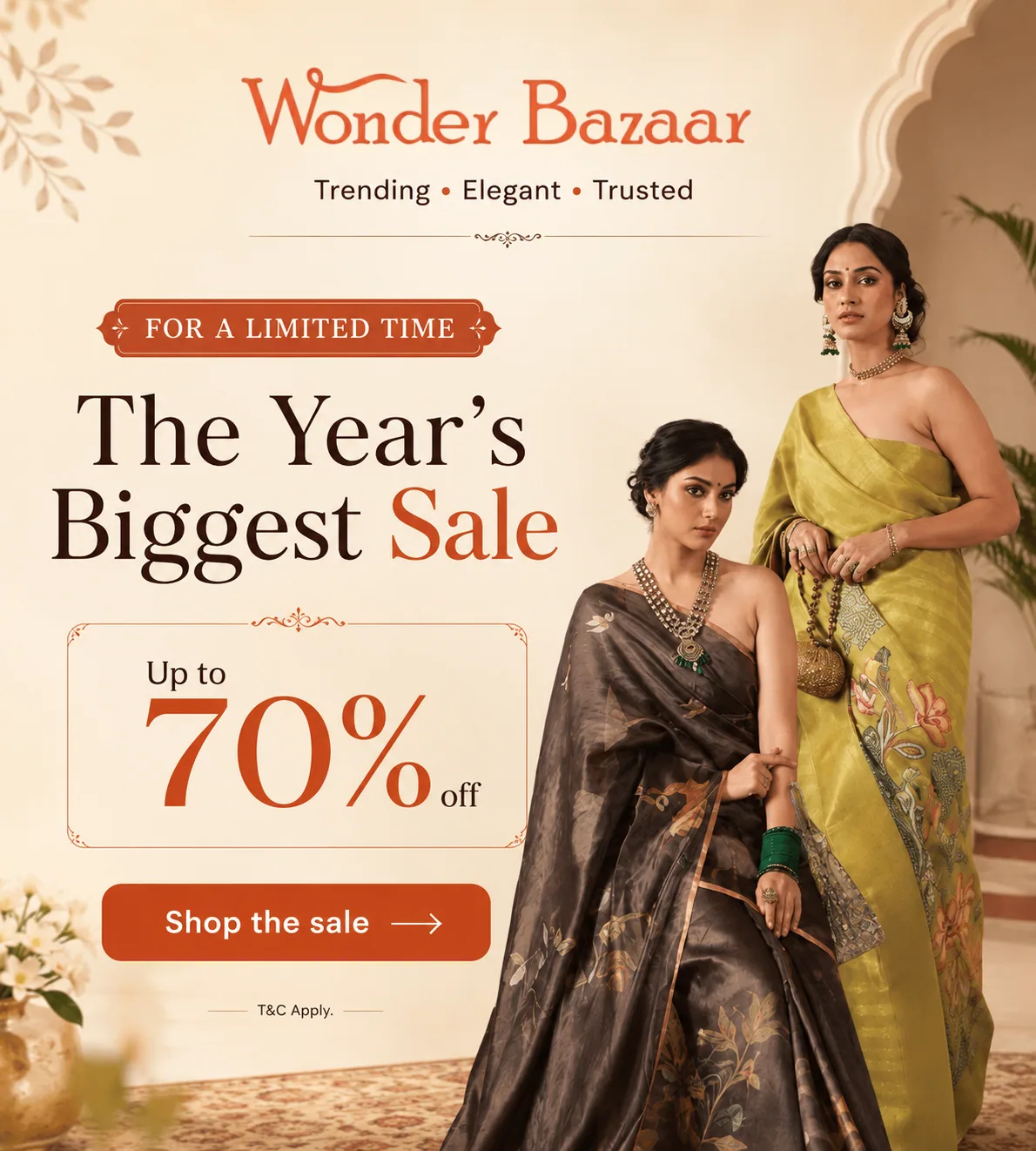 The year’s biggest sale — up to 70% off, for a limited time.