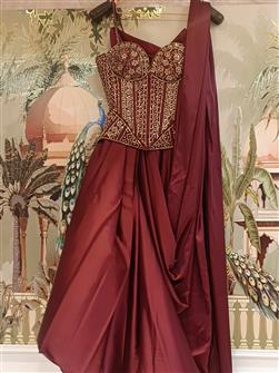 Cotton Saree · Wine