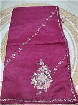 Fancy Saree · Mehroon